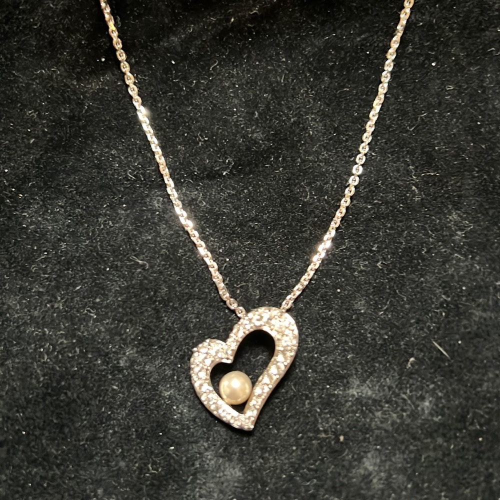Swarovski Crystal and rhodium necklace